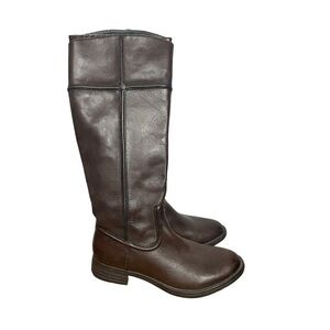 Bussola Trapani Brown Leather Riding Boot, EU 36, US 6